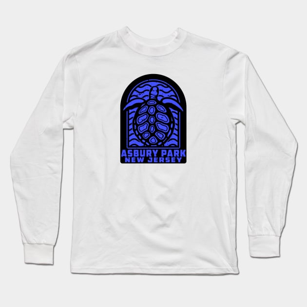 Asbury Park Beach New Jersey Sea Turtle NJ Long Sleeve T-Shirt by DD2019